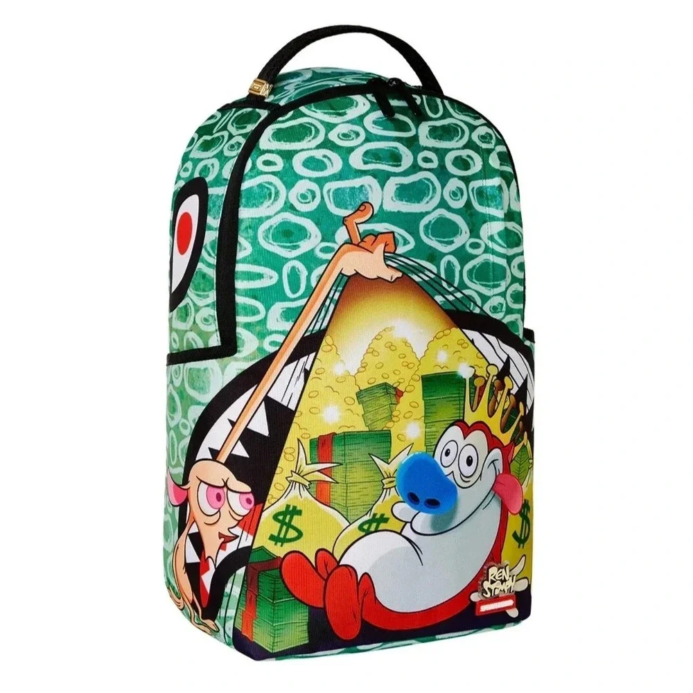 Sprayground Ren and Stimpy Hidden Gold Mine DLXR Backpack Limited‎ Edition
